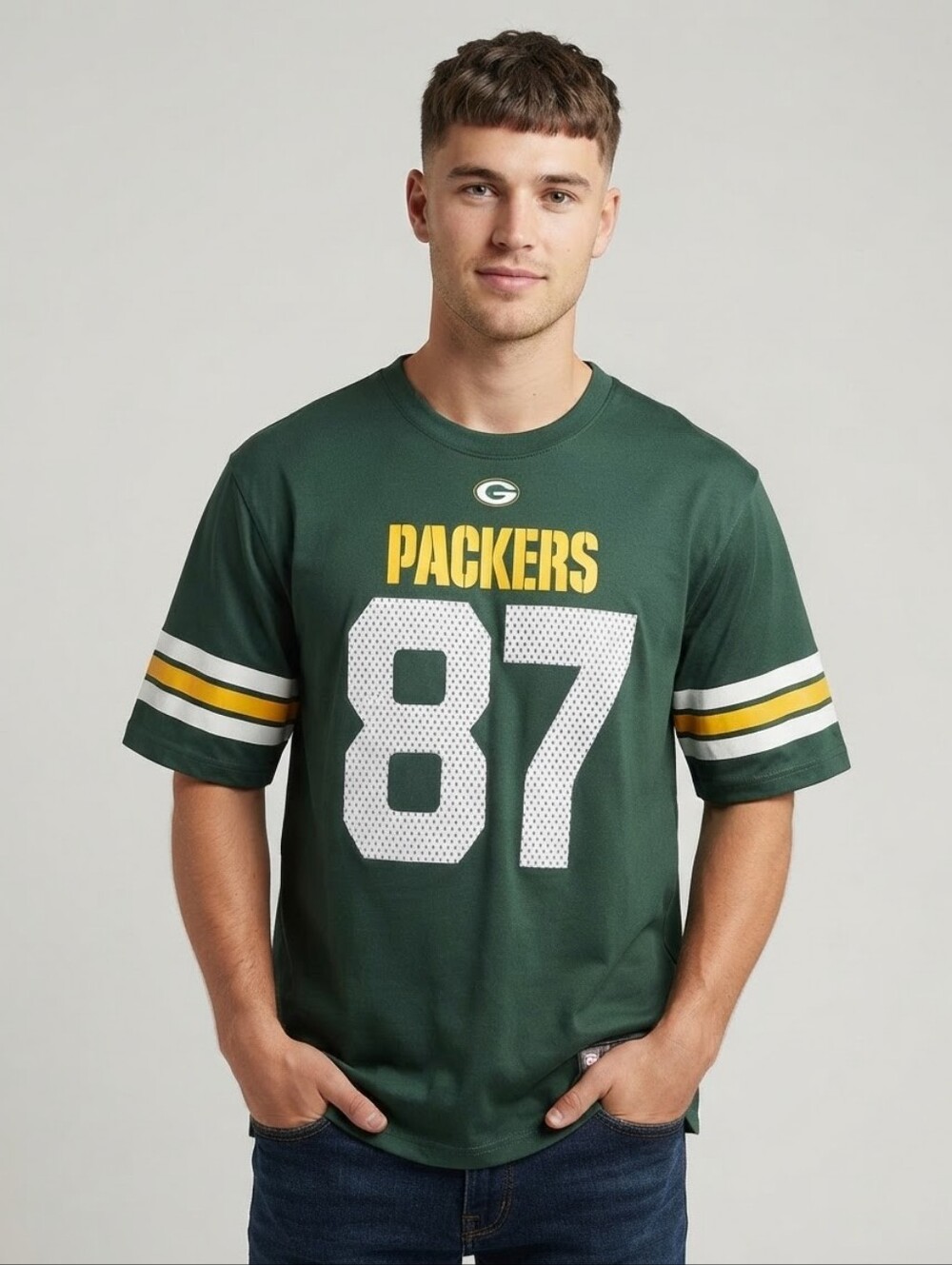 Men's Green Packers #87 Short Sleeve Jersey Sz XL